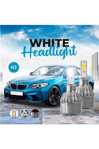 H3 Led Xenon Far Ampulü Beyaz Renk Zenon Led Far