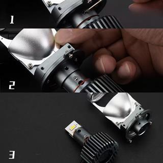 H4 Far Ampül Lazer Mercekli T9-Pro Luxury Ayarlı Mini Bi-Led Far Ampülü 
