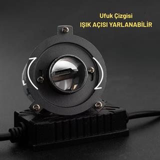 H4 Far Ampül Lazer Mercekli T9-Pro Luxury Ayarlı Mini Bi-Led Far Ampülü 