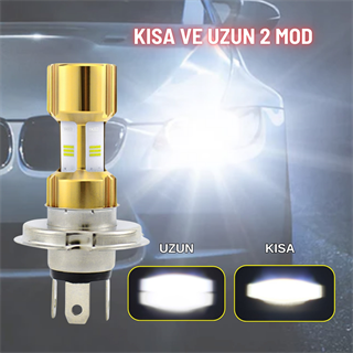 H4 LED Far Ampul LED Işık 12-24V 6000K Ultra Beyaz Metal Kasa Motosiklet Araba Uyum 1 AD 12W/1500LM 