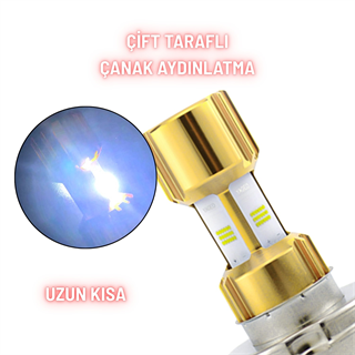 H4 LED Far Ampul LED Işık 12-24V 6000K Ultra Beyaz Metal Kasa Motosiklet Araba Uyum 1 AD 12W/1500LM 
