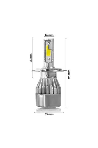 H4 Led Xenon Uzun Kısa Far Ampulü Beyaz Renk Zenon Led Far