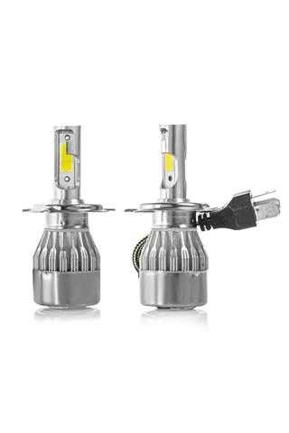 H4 Led Xenon Uzun Kısa Far Ampulü Beyaz Renk Zenon Led Far
