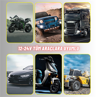 H4 Mercekli LED Ampul Delici LED Işık 12-24V Beyaz + Amber Sarı Uzun Kısa Far Lambası 10W/800LM