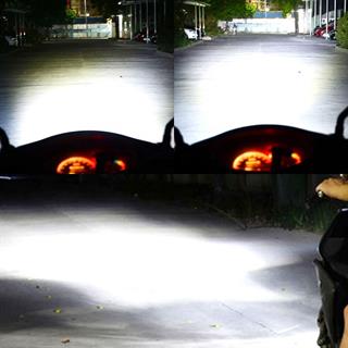H4 Uzun Kısa Ampul Slım Model Motosiklet Otomobil Far LED Işık 12-24V 6000K Beyaz 12W 1500 LM