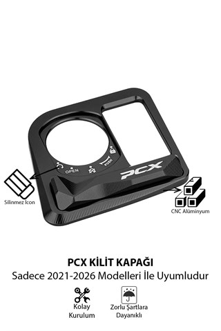 Honda PCX 2021-2026 Kontak ve Kilit Koruma Çerçevesi SİYAH