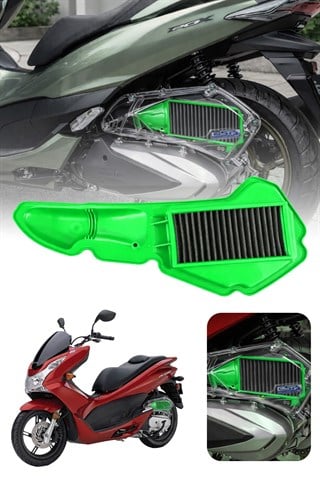 HONDA PCX Uyumlu YEŞİL Temizlenebilir Performans Hava Filtresi (2021-2026)