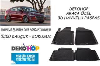 HYUNDAI ELANTRA 2016 SONRASI 3D Havuzlu Araca Özel Kauçuk Oto Paspas