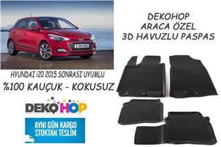 HYUNDAI i20 2015 SONRASI Araca Özel Oto Paspas 3D Havuzlu Kauçuk Paspas