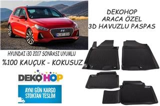 HYUNDAI i30 2017 SONRASI 3D Havuzlu Araca Özel Kauçuk Oto Paspas