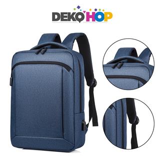 İş Seyahat Okul Laptop Notebook Ipad Sırt Çantası Usb Şarj Girişli Yeni Nesil Çanta MAVİ