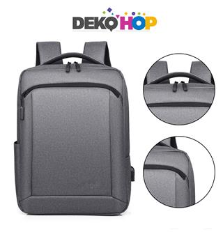 İş Seyahat Okul Laptop Notebook Ipad Sırt Çantası Usb Şarj Girişli Yeni Nesil Çanta GRİ