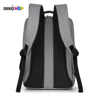 İş Seyahat Okul Laptop Notebook Ipad Sırt Çantası Usb Şarj Girişli Yeni Nesil Çanta AÇIK GRİ