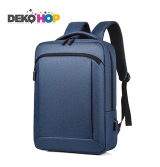 İş Seyahat Okul Laptop Notebook Ipad Sırt Çantası Usb Şarj Girişli Yeni Nesil Çanta MAVİ