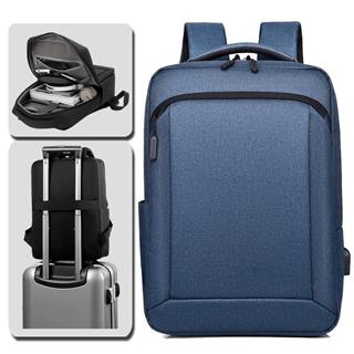 İş Seyahat Okul Laptop Notebook Ipad Sırt Çantası Usb Şarj Girişli Yeni Nesil Çanta MAVİ
