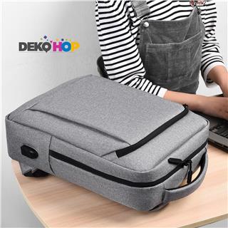 İş Seyahat Okul Laptop Notebook Ipad Sırt Çantası Usb Şarj Girişli Yeni Nesil Çanta AÇIK GRİ