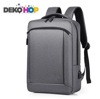 İş Seyahat Okul Laptop Notebook Ipad Sırt Çantası Usb Şarj Girişli Yeni Nesil Çanta GRİ