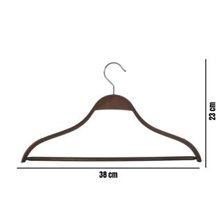 Kadın Ahşap Askı Gömlek Pantolon Tişört Askısı Koyu Ahşap Renk 100 ADET