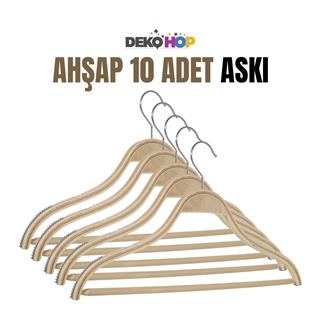 Kadın Ahşap Askı  Gömlek Pantolon Tişört Askısı Natural Renk 50 ADET