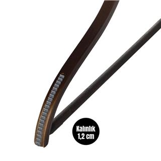 Kadın Ahşap Askı Gömlek Pantolon Tişört Askısı Koyu Ahşap Renk 10 ADET