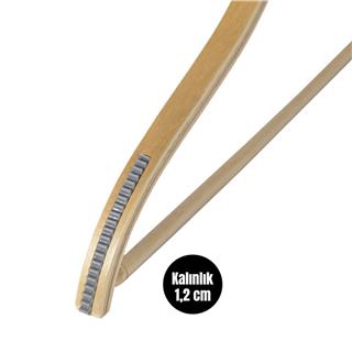 Kadın Ahşap Askı  Gömlek Pantolon Tişört Askısı Natural Renk 50 ADET