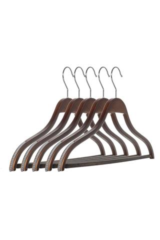 Kadın Ahşap Askı Gömlek Pantolon Tişört Askısı Natural Renk 10 Adet