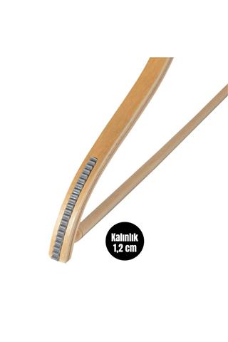 Kadın Ahşap Askı Gömlek Pantolon Tişört Askısı Natural Renk 10 Adet