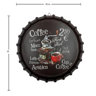 Kahve Dekoratif Duvar Süsü Metal Tabela Coffee Arabica