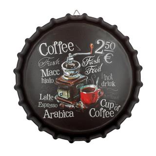 Kahve Dekoratif Duvar Süsü Metal Tabela Coffee Arabica