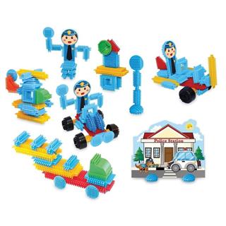 Kaktüs Blok 55 Parça Polis İstasyonu Eğitici Öğretici Zeka Geliştirici Oyuncak