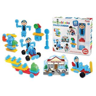 Kaktüs Blok 55 Parça Polis İstasyonu Eğitici Öğretici Zeka Geliştirici Oyuncak