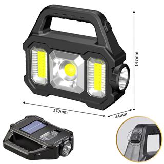 Kamp Lambası El Feneri Işıldak Güneş Enerjili Şarj Ve Powerbank Kullanım Taşınabilir Led Lamba