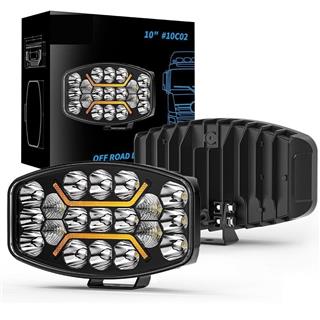 Kamyon Tır Traktör Off Road Jeep 10 inç Oval Sis Farı Çalışma Lambası 12-24 Volt Metal Kasa