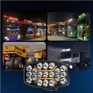 Kamyon Tır Traktör Off Road Jeep 10 inç Oval Sis Farı Çalışma Lambası 12-24 Volt Metal Kasa