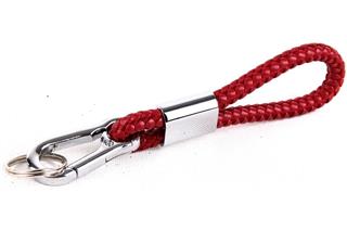 Karabina Anahtarlık Deri Örgü Paslanmaz Metal