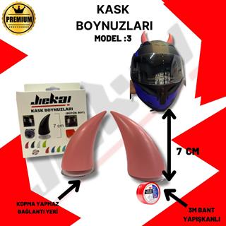 Kask Boynuzu Büyükk Boy Pembe Model-3