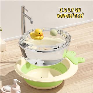 Katlabilir Yenidoğan Bebek ve Çocuk Banyo Yıkama Kovası