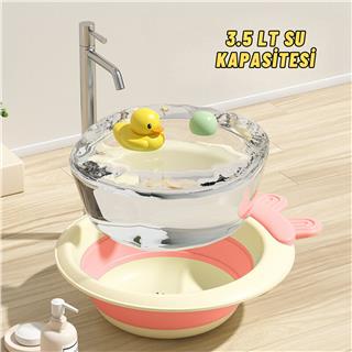 Katlabilir Yenidoğan Bebek ve Çocuk Banyo Yıkama Kovası