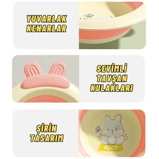 Katlabilir Yenidoğan Bebek ve Çocuk Banyo Yıkama Kovası