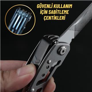 Katlanabilir Pense Çakı ve Testere Seti Çok Fonksiyonlu Kamp Piknik Günlük Kullanım Pratik El Aleti