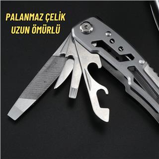 Katlanabilir Pense Çakı ve Testere Seti Çok Fonksiyonlu Kamp Piknik Günlük Kullanım Pratik El Aleti