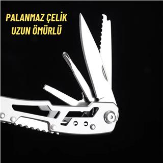 Katlanabilir Pense Çakı ve Testere Seti Çok Fonksiyonlu Kamp Piknik Günlük Kullanım Pratik El Aleti