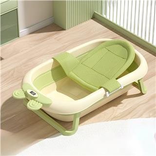 Katlanabilir Termometreli Bebek Küveti Ve Filesi Yazlık Bebek Havuzu YEŞİL