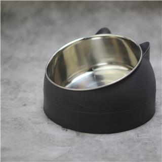 Kedi ve Köpek Mama ve Su Kabı Çelik Taslı Su Doldurma Özellikli SİYAH