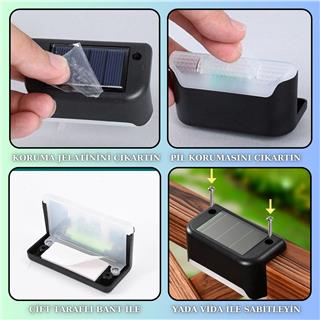 Köşebent Solar Güneş Enerjili Led Lamba ile Merdiven, Veranda ve Bahçenizde Dekoratif Aydınlatma