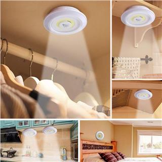 Kumandalı Led Spot Lamba Pilli Kablosuz Yapışkan Montaj 3 lü Set Led Işık