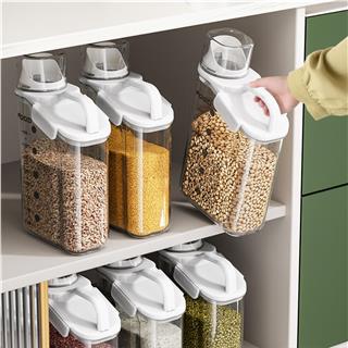 Kuru Gıda Ve Bakliyat Saklama Kabı Sıvı Geçirmez 2,8 Litre Şeffaf Büyük Boy 3 ADET
