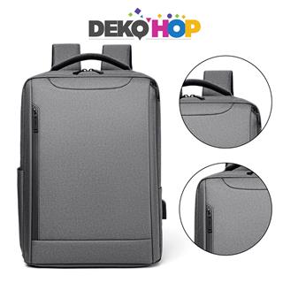 Laptop Notebook Ipad Sırt Çantası Yeni Nesil Usb Şarj Girişli Seyahat ve Günlük Eşya Taşıma Çantası GRİ