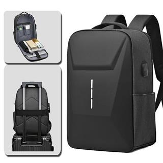 Laptop Sırt Çantası Usb Şarj Girişli Fermuar Kilitli Notebook Ipad ve Günlük Eşya Taşıma Çantası GRİ
