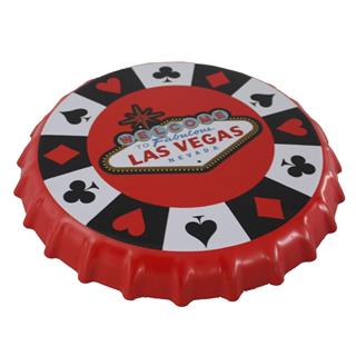 Las Vegas Temalı Duvar Dekorasyon Retro Metal Tabela